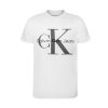 T-shirt koszulka Calvin Klein Jeans męska z okrągłym dekoldem biały